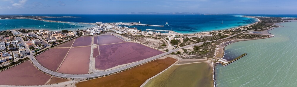 isola di formentera vista dall'alto